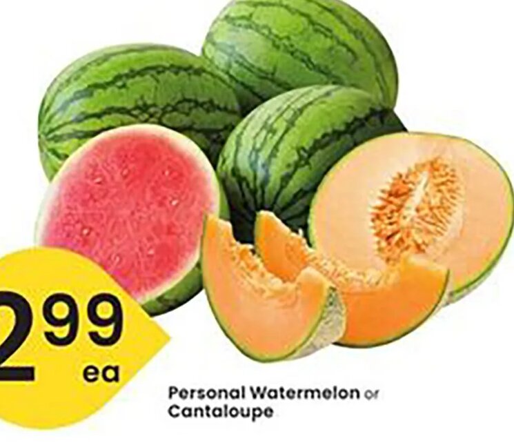 Personal Watermelon or Cantaloupe at Albertsons