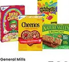 General Mills Cereal, Nature Valley Bars or Betty Crocker Fruit Snacks at Albertsons
