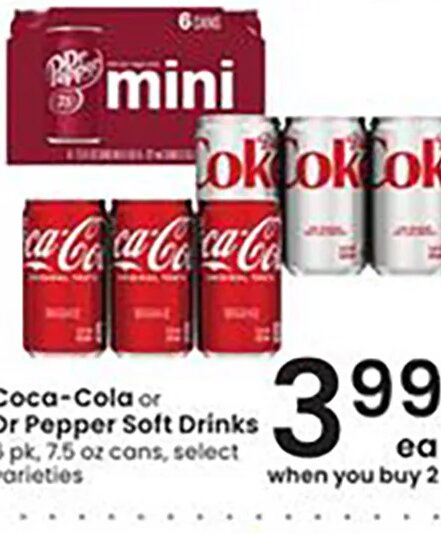 Coca-Cola or Dr Pepper Soft Drinks at Albertsons