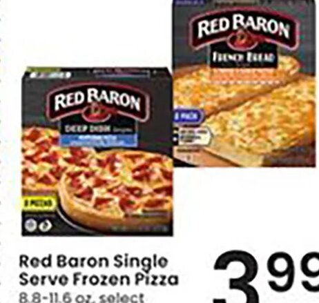 Red Baron Single Serve Frozen Pizza at Albertsons