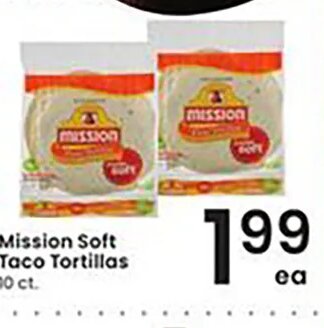 Mission Soft Tortillas at Albertsons
