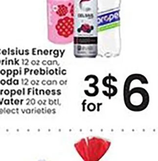 Celsius/Poppi/Propel at Albertsons