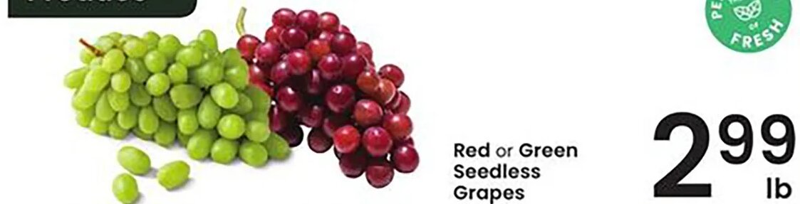 Red or Green Seedless Grapes at Albertsons