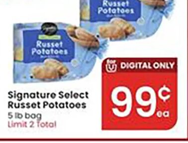 Signature Select Russet Potatoes at Albertsons