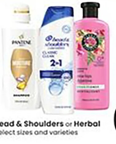 Pantene, Head & Shoulders or Herbal Essences at Albertsons