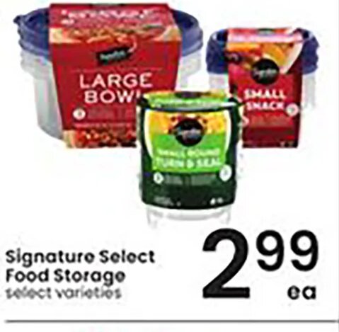 Signature Select Food Storage