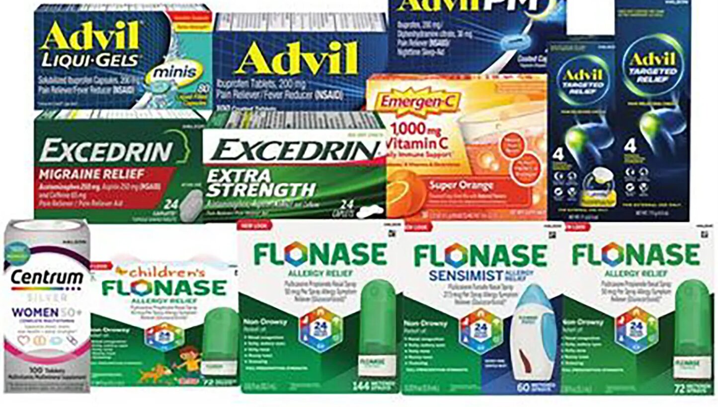 Advil, Centrum, Emergen-C, Excedrin or Flonase