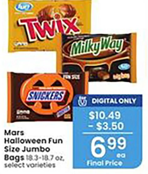 Mars Halloween Fun Size Jumbo Bags