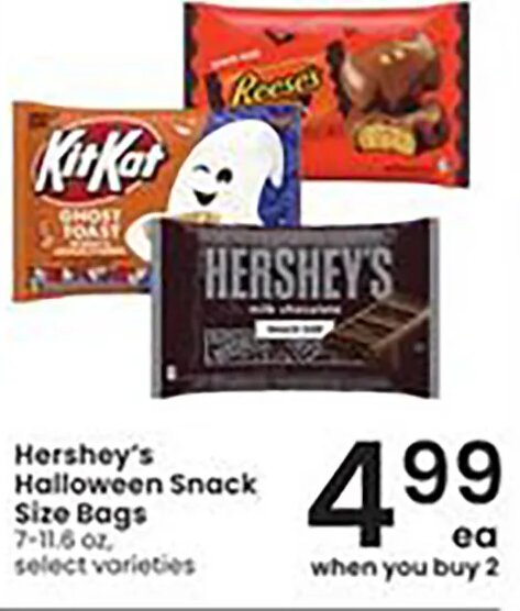 Hershey's Halloween Snack Size Bags at Albertsons