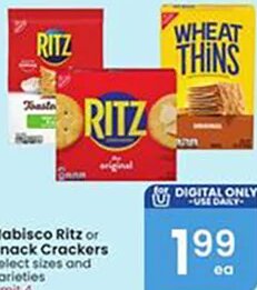 Nabisco Ritz or Snack Crackers at Albertsons
