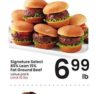 Signature Select 85% Lean 15% Fat Ground Beef at Albertsons