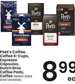 Peet's Coffee, Coffee K-Cups, Espresso Capsules, Dutch Bros Coffee Pods, Coffee