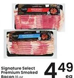 Signature Select Premium Smoked Bacon at Albertsons