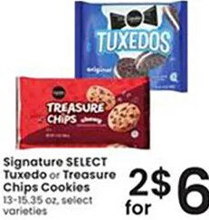 Signature SELECT Tuxedo or Treasure Chips Cookies at Albertsons