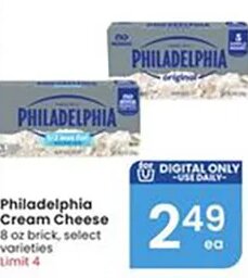 Philadelphia Cream Cheese at Albertsons