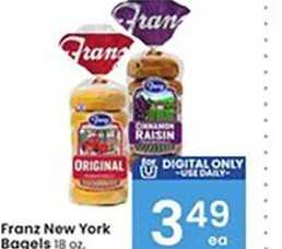 Franz New York Bagels at Albertsons
