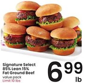 Signature Select 85% Lean 15% Fat Ground Beef at Albertsons