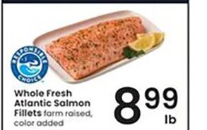 Whole Fresh Atlantic Salmon Fillets at Albertsons