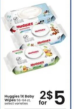 Huggies 1X Baby Wipes at Albertsons