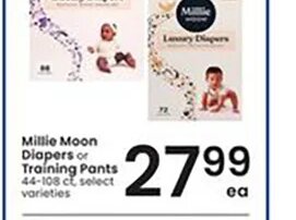 Millie Moon Diapers or Training Pants at Albertsons