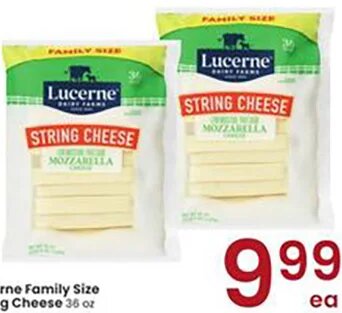 Lucerne Family Size String Cheese at Albertsons