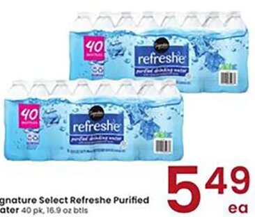 Signature Select Refreshe Purified Water at Albertsons