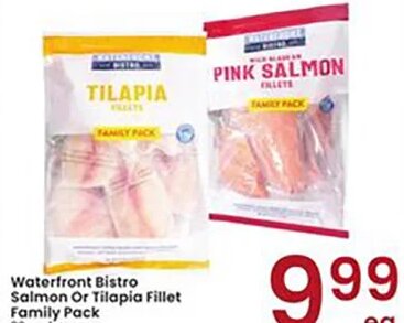Waterfront Bistro Salmon Or Tilapia Fillet Family Pack at Albertsons