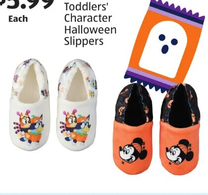 Licensed Toddler's Character Halloween Slippers