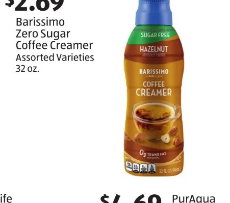 Barissimo Zero Sugar Coffee Creamer at ALDI
