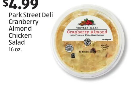 Park Street Deli Cranberry Almond Chicken Salad at ALDI