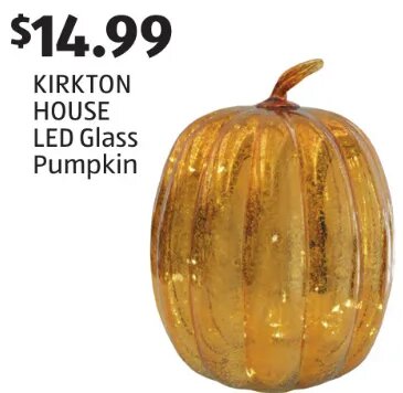 KIRKTON HOUSE LED Glass Pumpkin