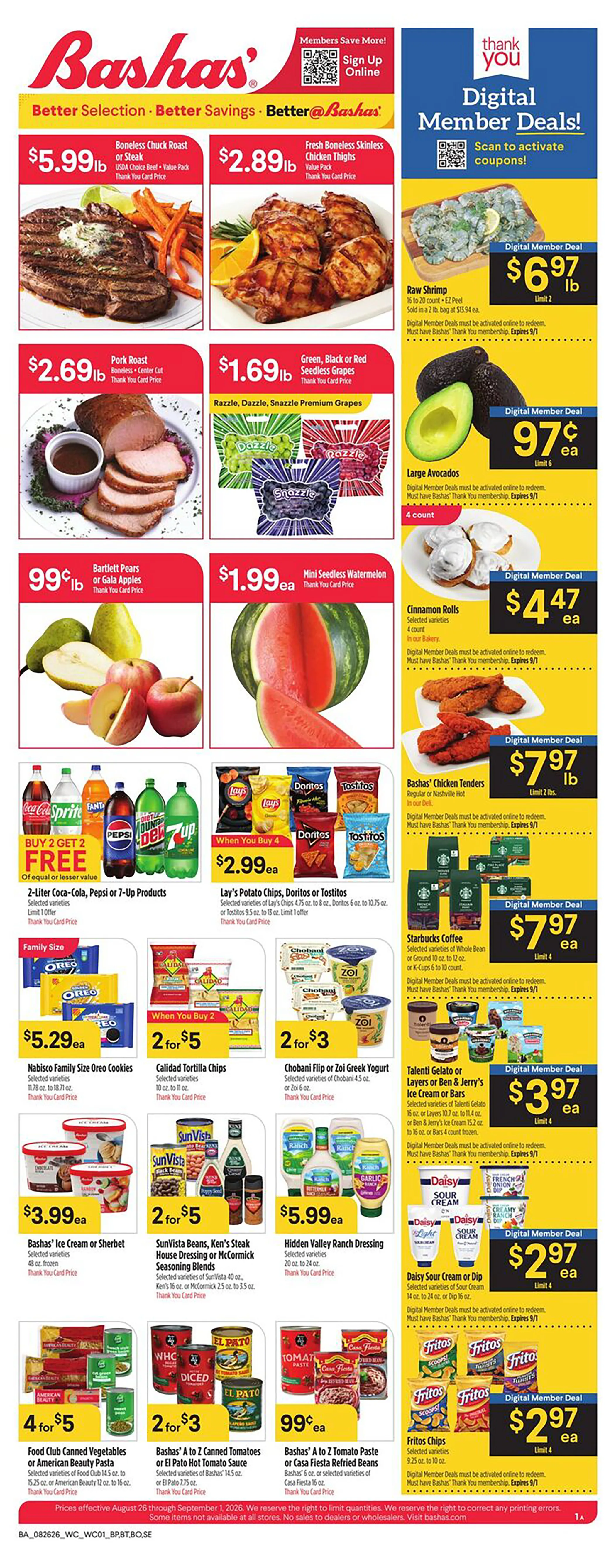 Bashas' Weekly Ad Page 1