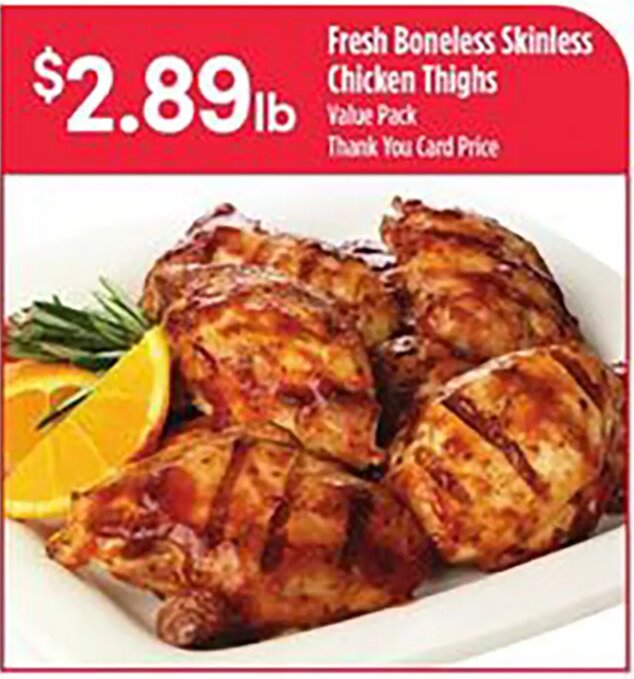 Fresh Boneless Skinless Chicken Thighs at Bashas'