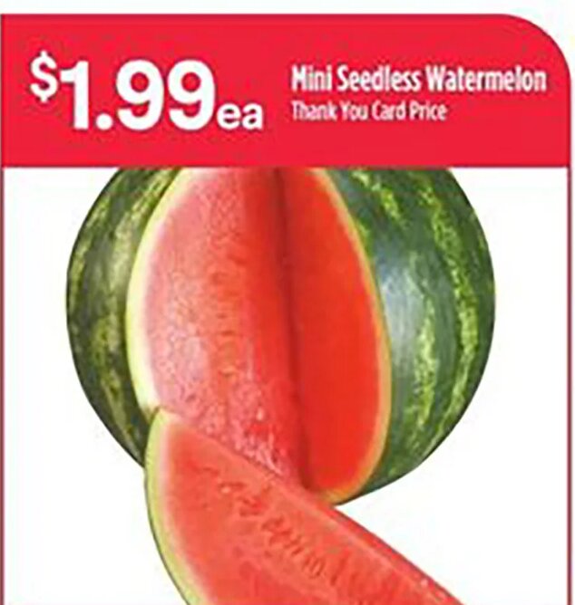 Mini Seedless Watermelon at Bashas'