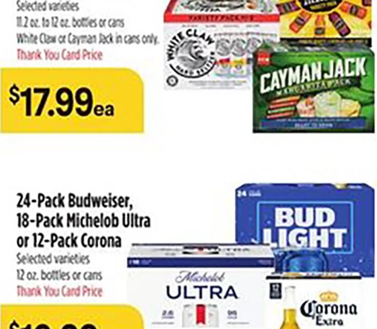 12-Pack Lagunitas, Mike's Hard Lemonade, White Claw Hard Seltzer or Cayman Jack Margarita at Bashas'