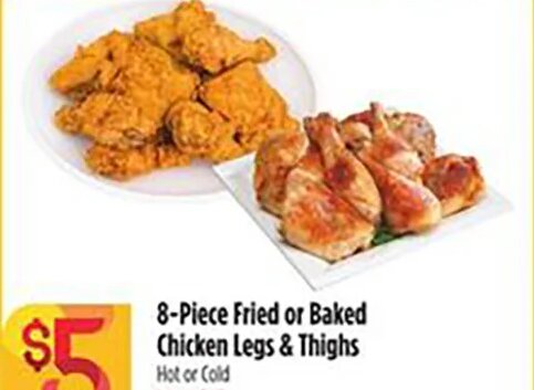 8-Piece Fried or Baked Chicken Legs & Thighs