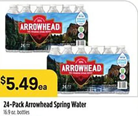 24-Pack Arrowhead Spring Water