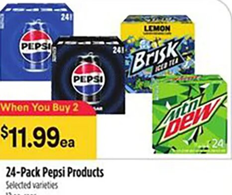 24-Pack Pepsi Products at Bashas'