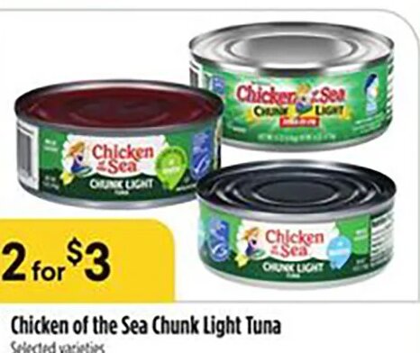 Chicken of the Sea Chunk Light Tuna at Bashas'