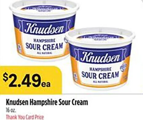 Knudsen Hampshire Sour Cream at Bashas'