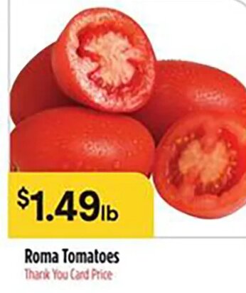 Roma Tomatoes at Bashas'