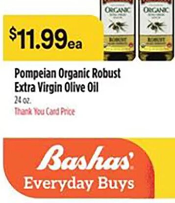 Pompeian Organic Robust Extra Virgin Olive Oil at Bashas'