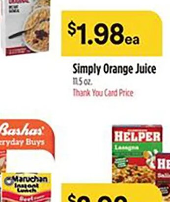 Simply Orange Juice at Bashas'