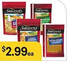 Sargento Shredded or Sliced Cheese at Bashas'