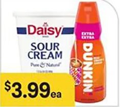Dunkin' Coffee Creamer or Daisy Sour Cream