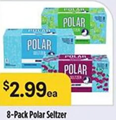 8-Pack Polar Seltzer at Bashas'