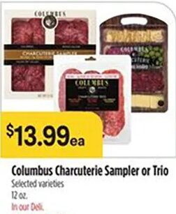 Columbus Charcuterie Sampler or Trio