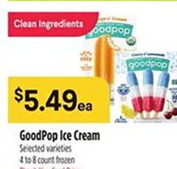 GoodPop Ice Cream at Bashas'