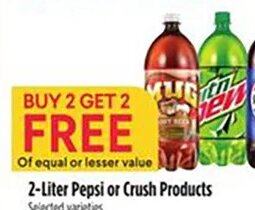 2-Liter Pepsi or Crush Products