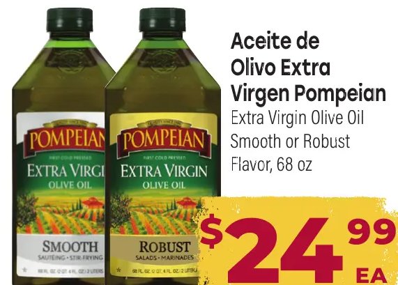 Aceite de Olivo Extra Virgen Pompeian